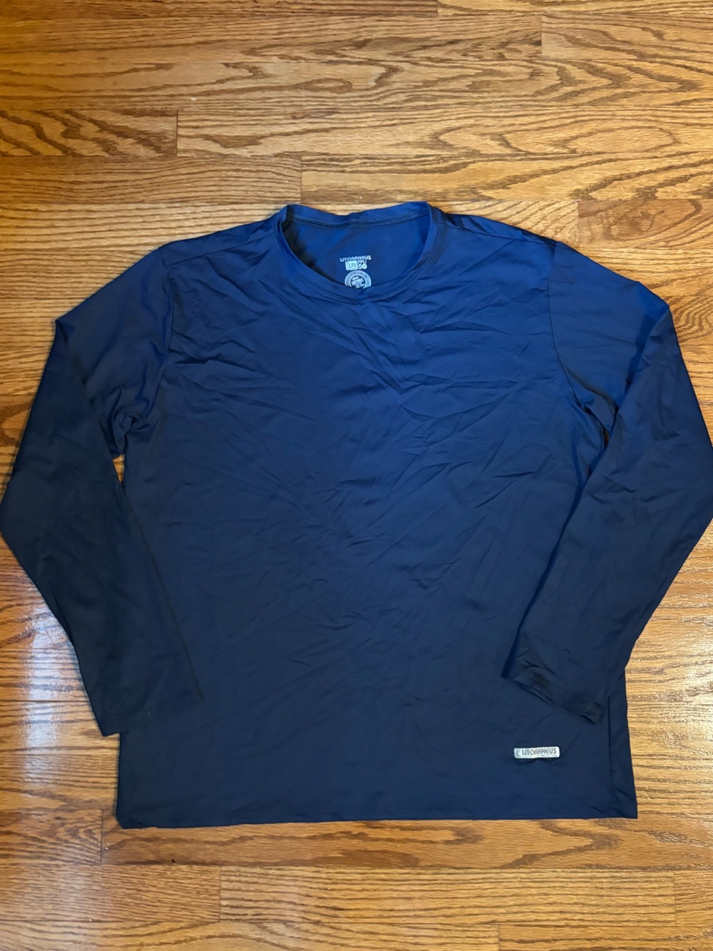 Littoraneus UPF 50+ Navy Long Sleeve Rash Guard Swim Shirt Size G (Large)